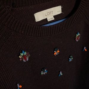 Loft Embellished Sweater- Never Worn